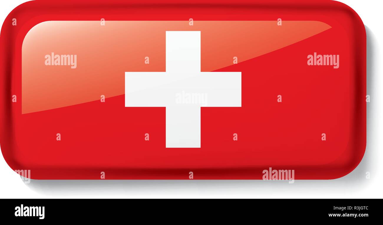 Drapeau suisse, vector illustration sur fond blanc Illustration de Vecteur