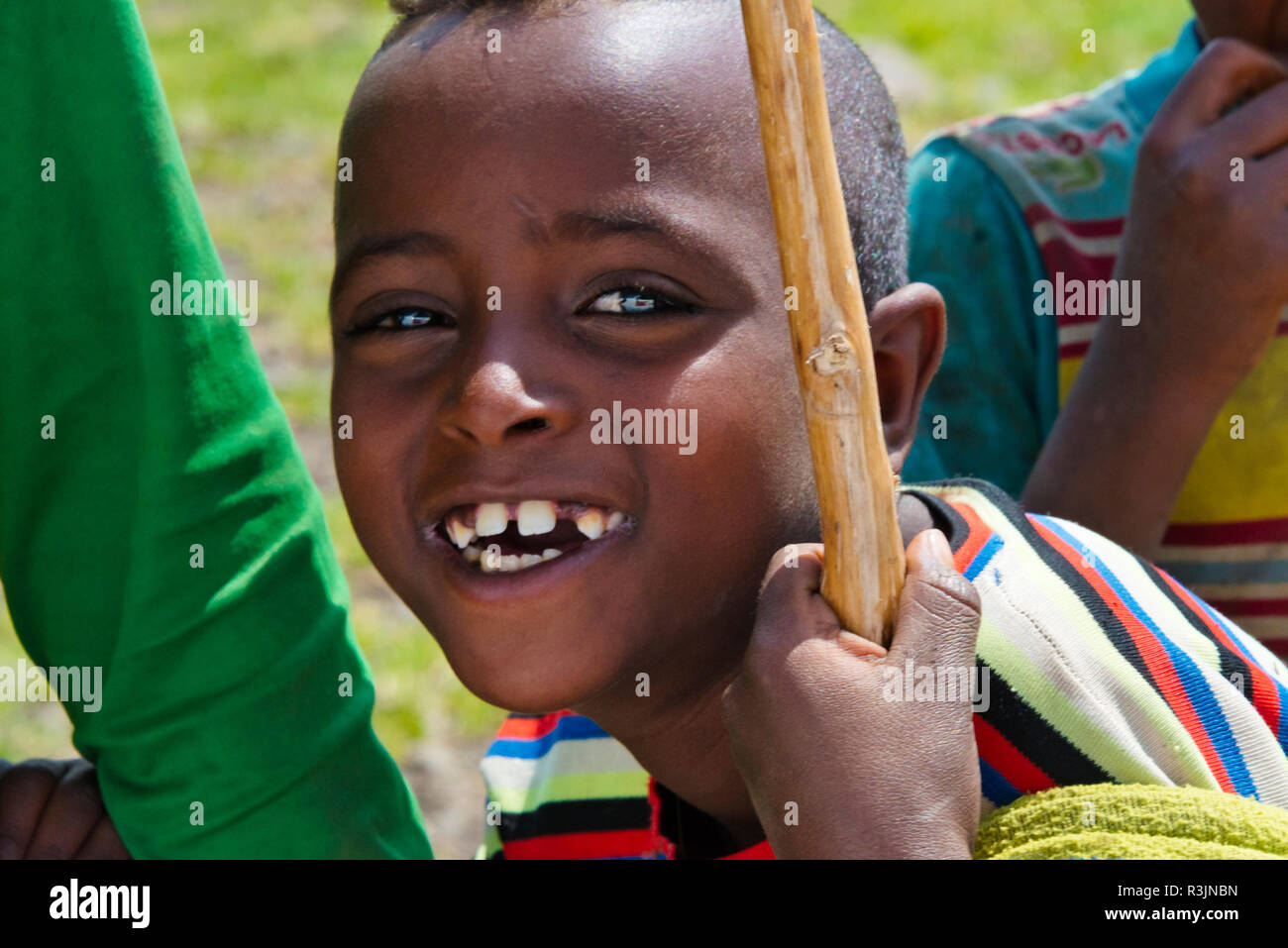 Un petit garçon, Bahir Dar, Ethiopie Banque D'Images