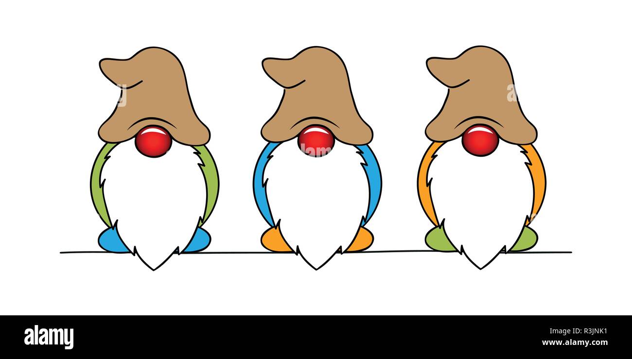 Noël cute cartoon coloré nain vector illustration EPS10 Illustration de Vecteur