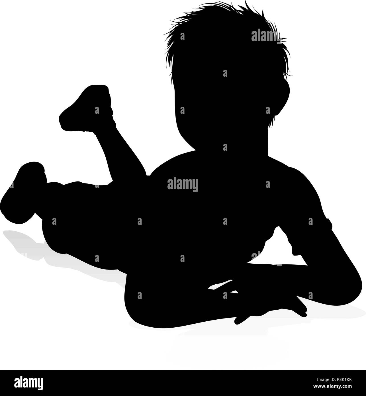 Silhouette d'enfant Illustration de Vecteur