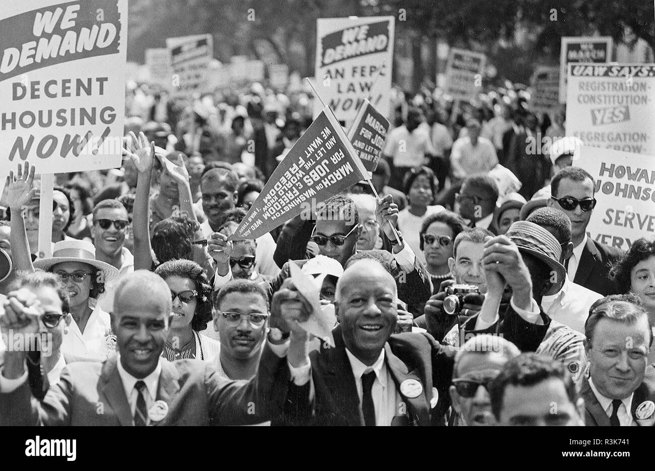 Marche sur Washington pour l'EMPLOI ET LA LIBERTÉ 28 Août 1963 Banque D'Images