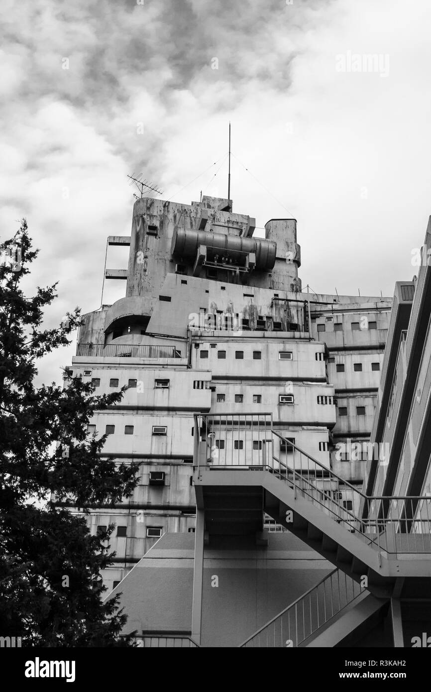 New Sky Building No 3 / Gunkan ('bâtiment bâtiment cuirassé')（Yoji Watanabe, 1972), Tokyo (Japon) Banque D'Images