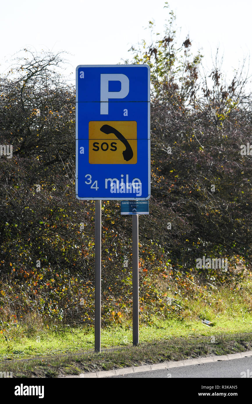 Téléphone SOS sign Banque D'Images