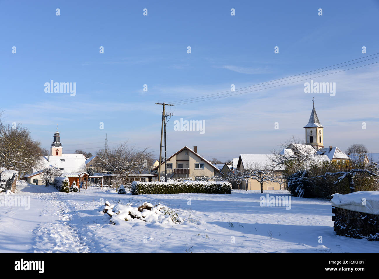 Siegelsbach en hiver Banque D'Images