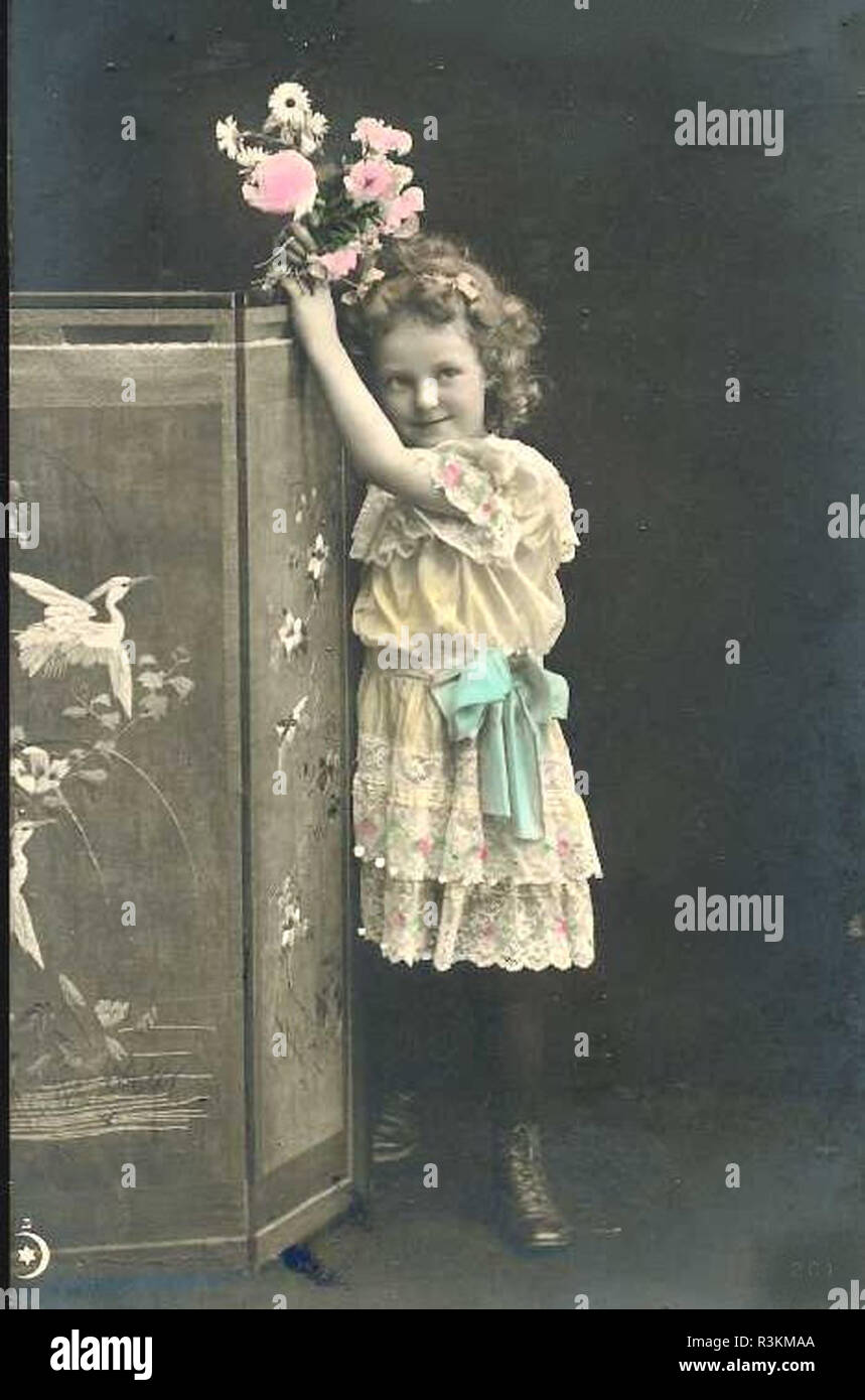 Vintage victorian enfants image artistique Banque D'Images