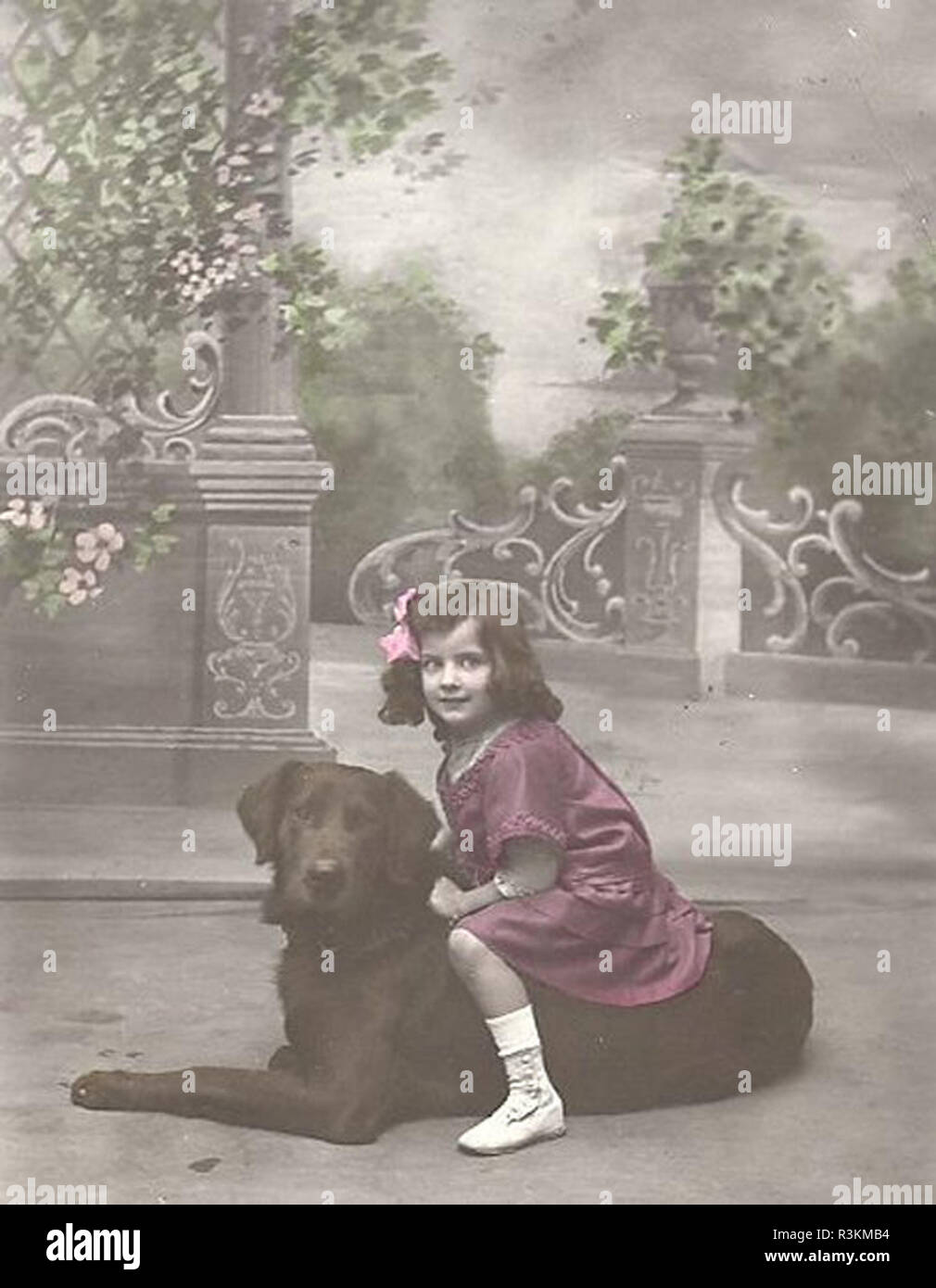 Vintage victorian enfants image artistique Banque D'Images