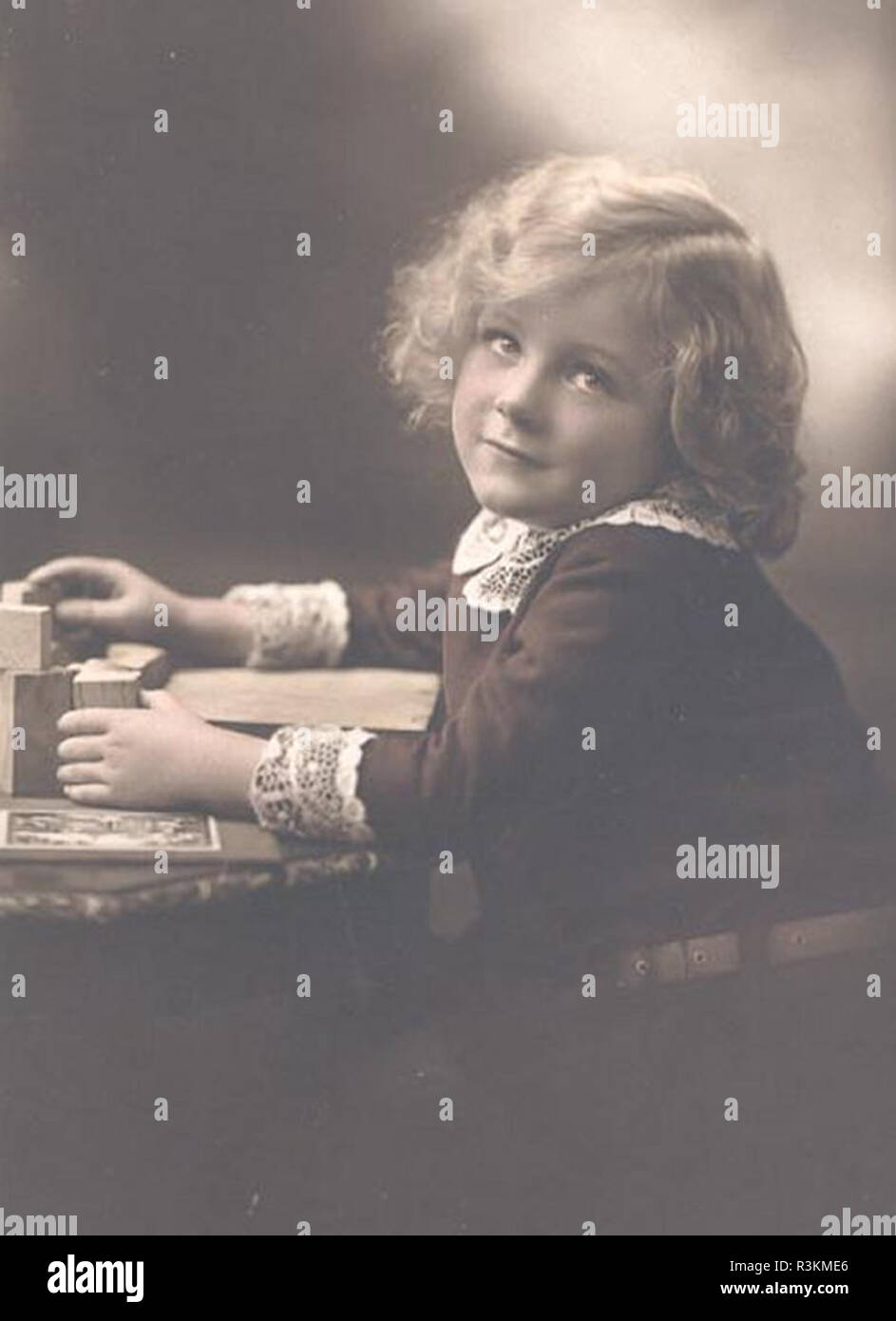 Vintage victorian enfants image artistique Banque D'Images