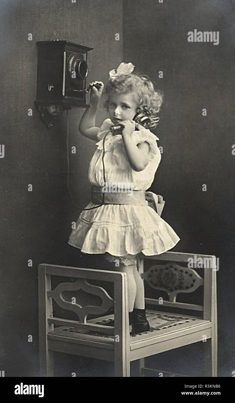 Vintage victorian enfants image artistique Banque D'Images