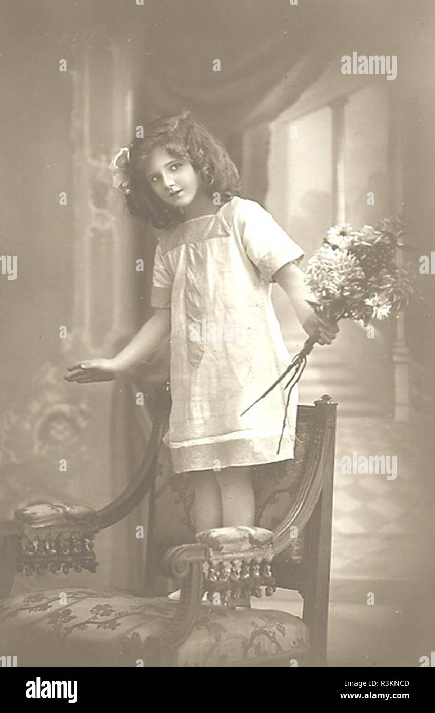 Vintage victorian enfants image artistique Banque D'Images