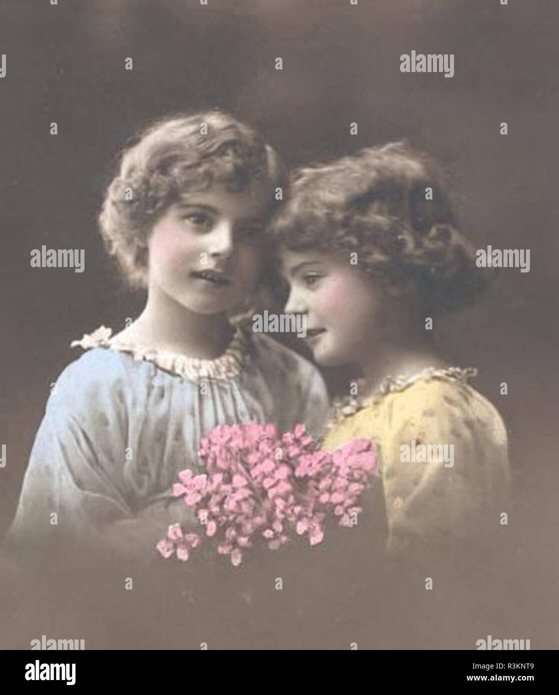 Vintage victorian enfants image artistique Banque D'Images