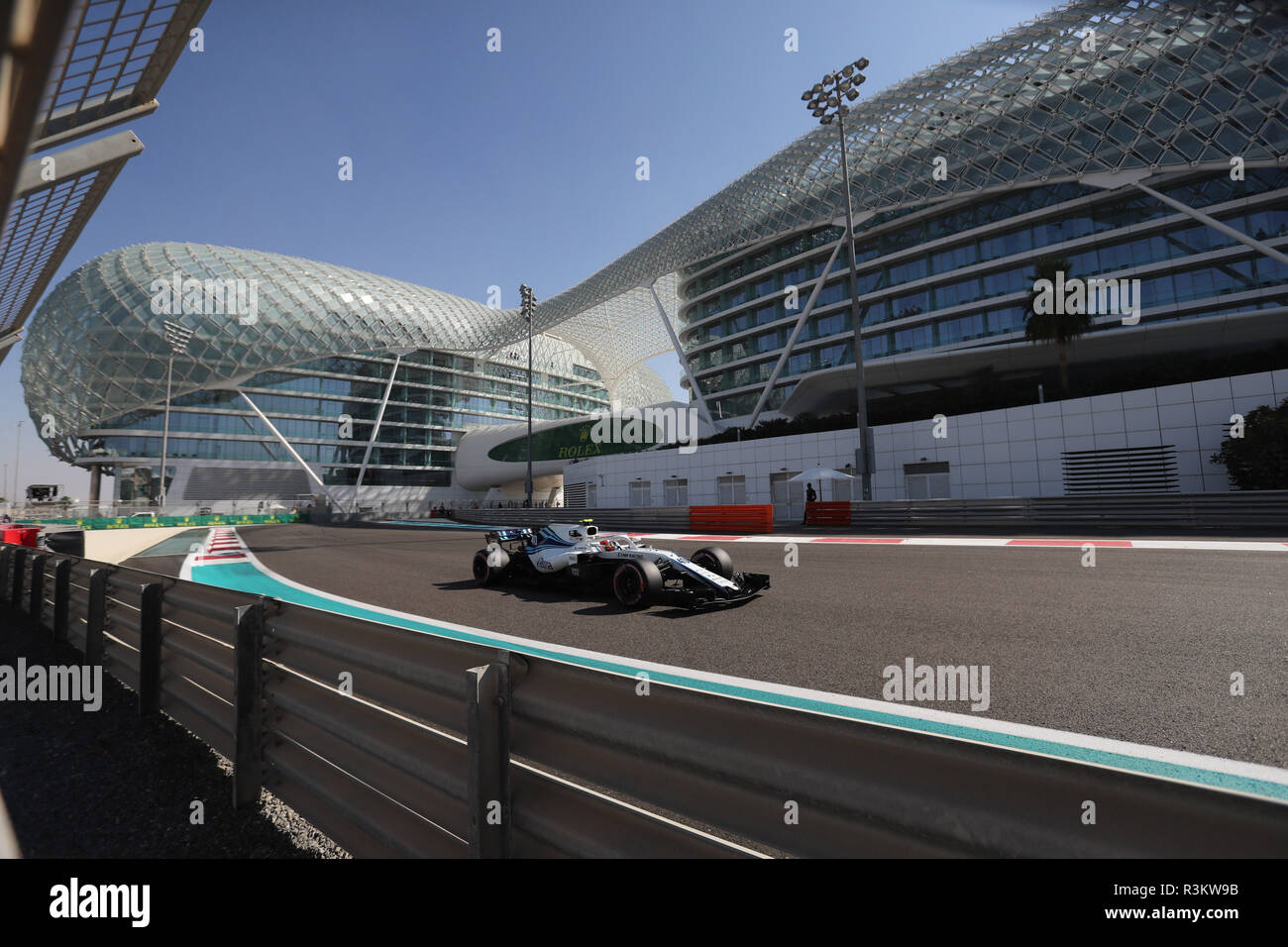 Abu Dhabi, EAU. 23 novembre, 2018. Sport Grand Prix de Formule 1 Abu Dhabi 2018 Dans le pic : Robert Kubica (POL) Williams FW41 et le développement de la réserve de crédit pilote : LaPresse/Alamy Live News Banque D'Images