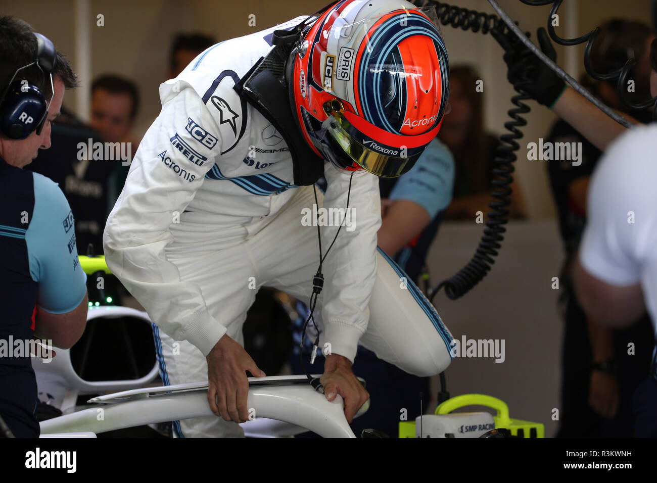 Abu Dhabi, EAU. 23 novembre, 2018. Sport Grand Prix de Formule 1 Abu Dhabi 2018 Dans le pic : Robert Kubica (POL) Williams FW41 et le développement de la réserve de crédit pilote : LaPresse/Alamy Live News Banque D'Images