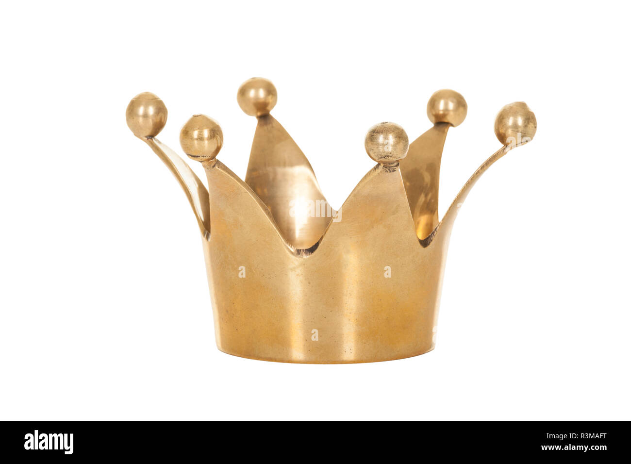 Golden Crown Royal isolé sur fond blanc Banque D'Images