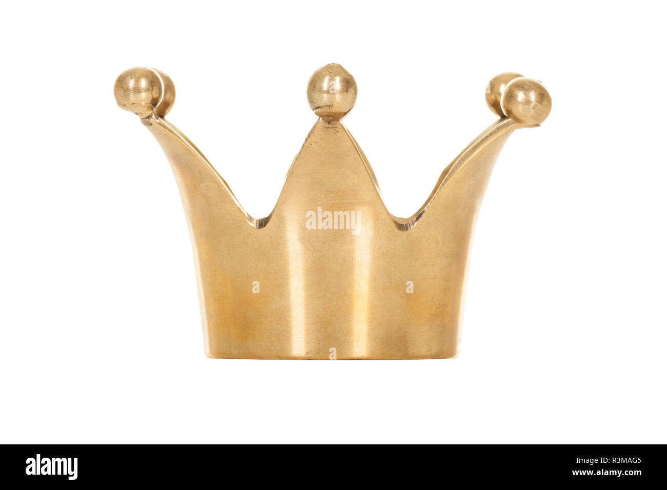 Golden Crown Royal isolé sur fond blanc Banque D'Images