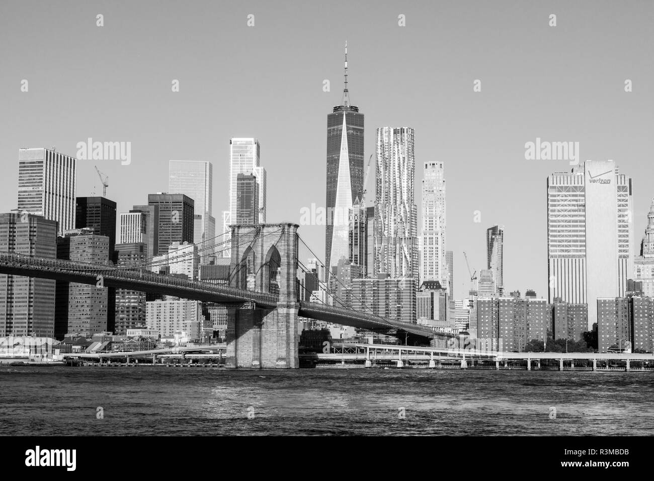 Pont de Brooklyn, New York City, États-Unis d'Amérique. Banque D'Images