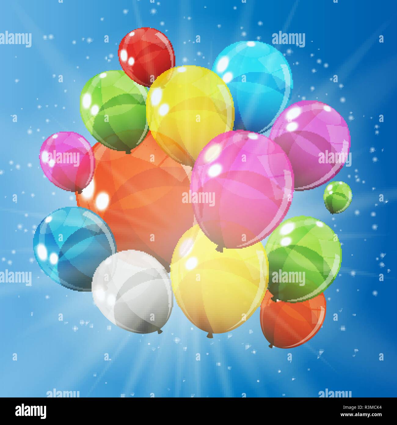 Ballons d'anniversaire illustration de vecteur. Illustration du