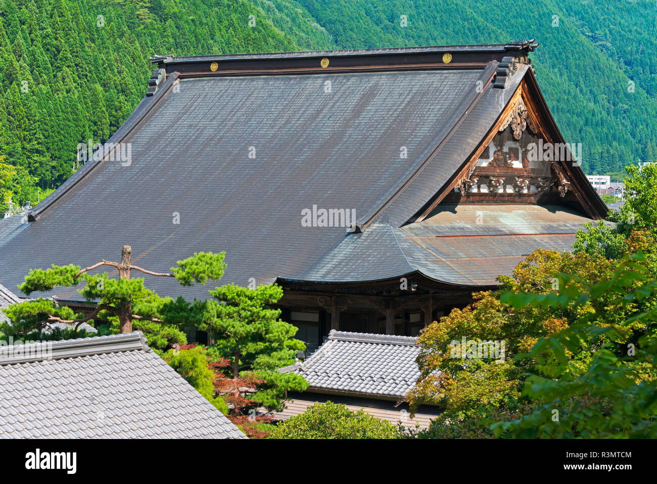 Temple, Gujo Hachiman, préfecture de Gifu, Japon Banque D'Images