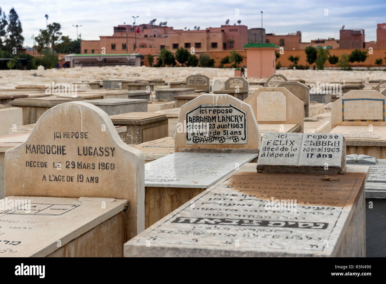 Cimetière juif de Marrakech (Marrakech, Maroc) Banque D'Images