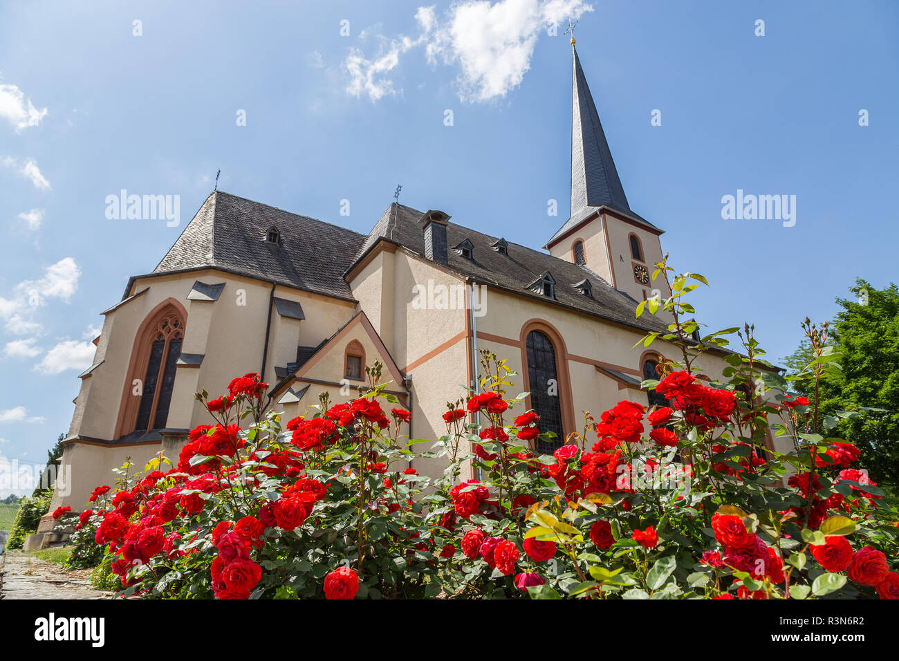 La Moselle à Traben-trarbach Rhénanie-Palatinat en Allemagne. Banque D'Images