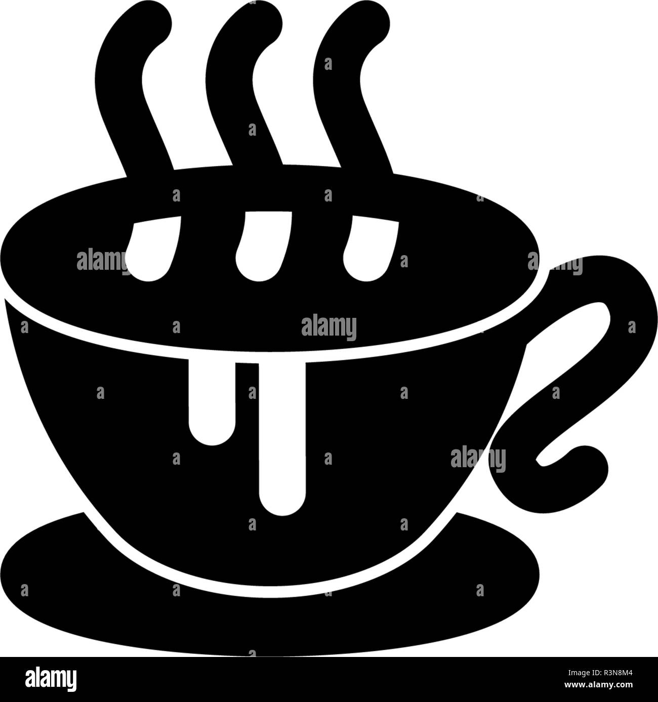 Café Tasse Hiver Icône vecteur modèle Illustration de Vecteur