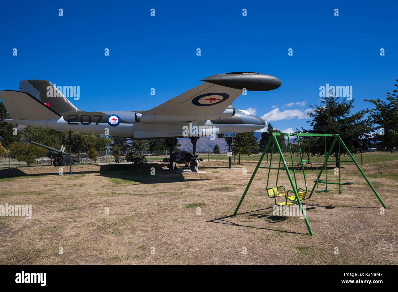 Nouvelle Zélande, île du Sud, Otago, Wanaka, Transport National et Musée du jouet, le BAC Canberra bomber jet Banque D'Images