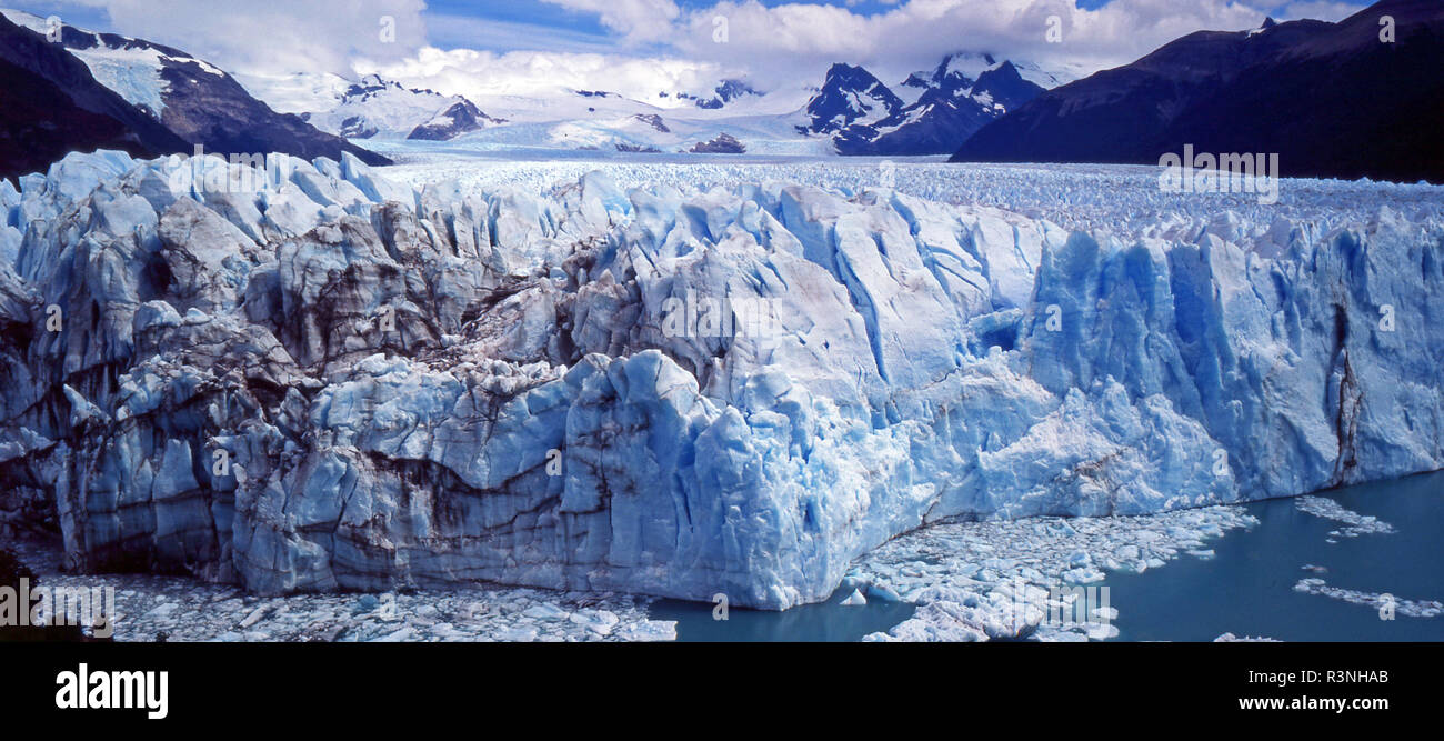 L'Argentine, la Patagonie. Le Parc National Los Glaciares, le Perito Moreno galcier Banque D'Images