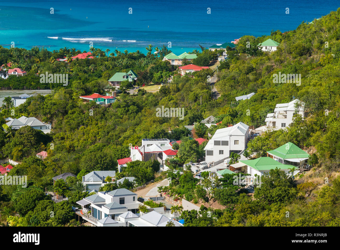 French West Indies, St-Barthelemy. Baie de Saint Jean Banque D'Images