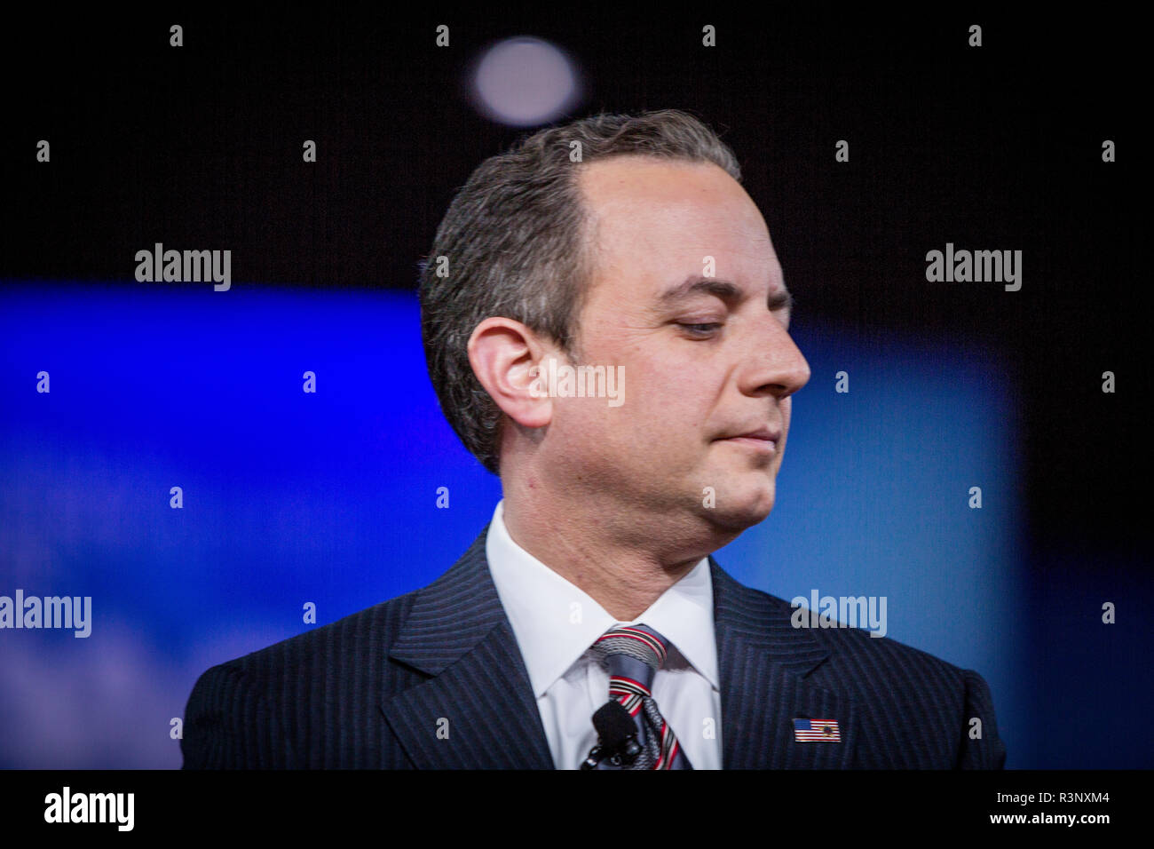 Reince Priebus au CPAC, la Conférence d'action politique conservateur lorsqu'il était chef de cabinet de la Maison Blanche Banque D'Images