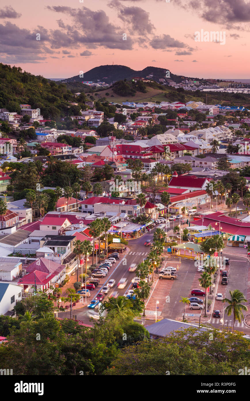 Antilles, Saint Martin. Marigot de Fort Louis Banque D'Images