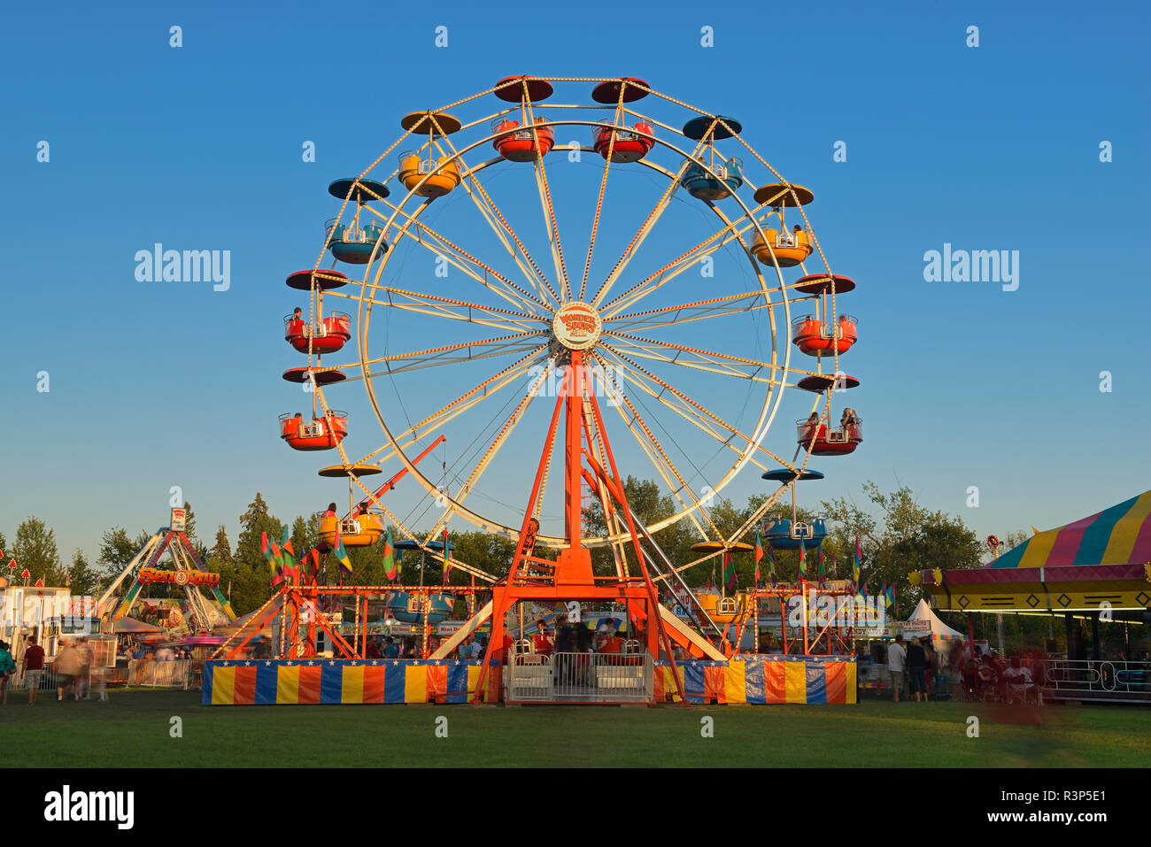 Canada, Manitoba, Gimli. Grande roue Festival islandais. Banque D'Images