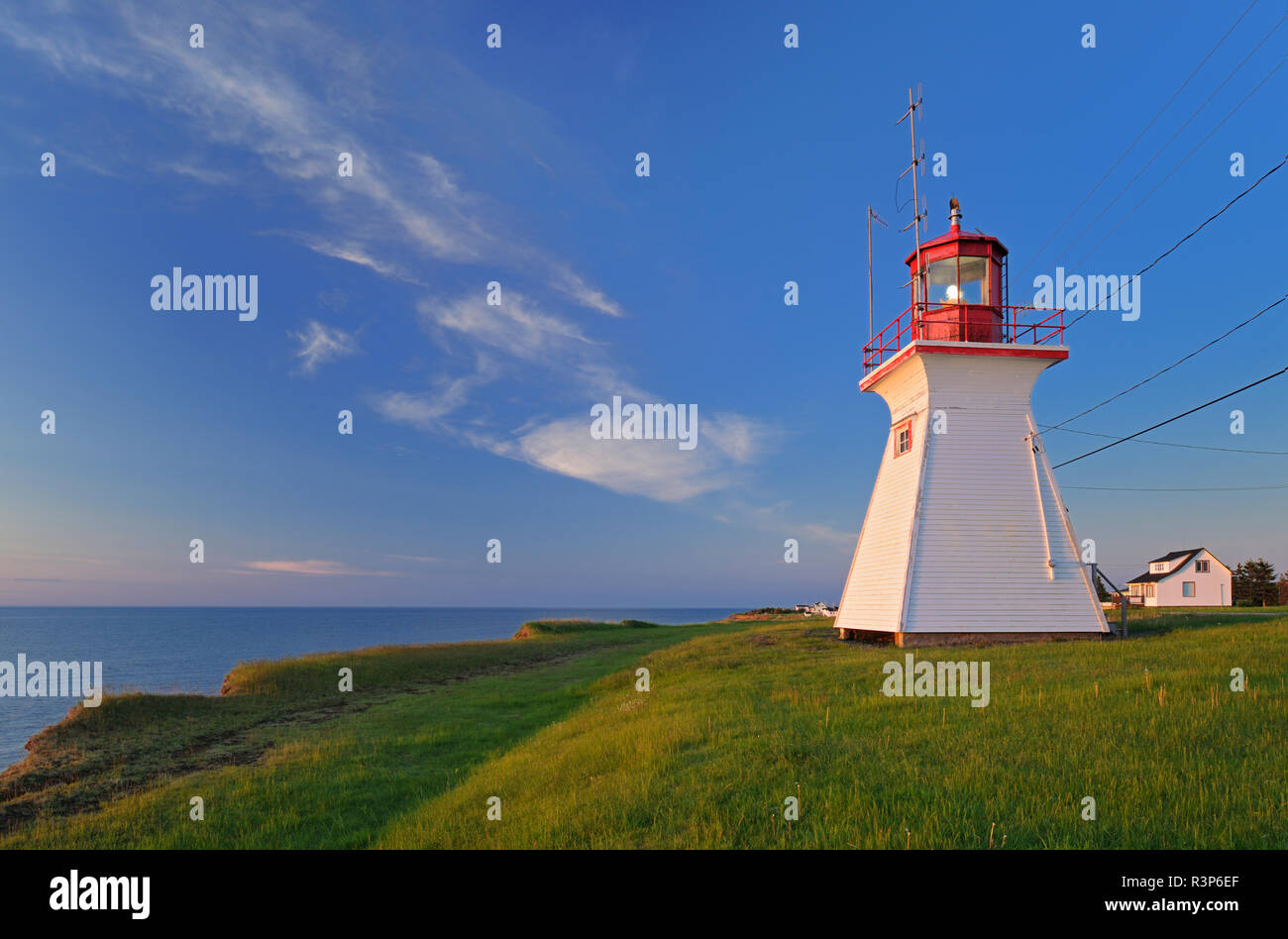 Canada, Nouveau-Brunswick, Cap Lumière. Richibucto Head et l'océan. Banque D'Images Canada, Nouveau-Brunswick, Cap Lumière. Richibucto Head et l'océan. Banque D'Images
