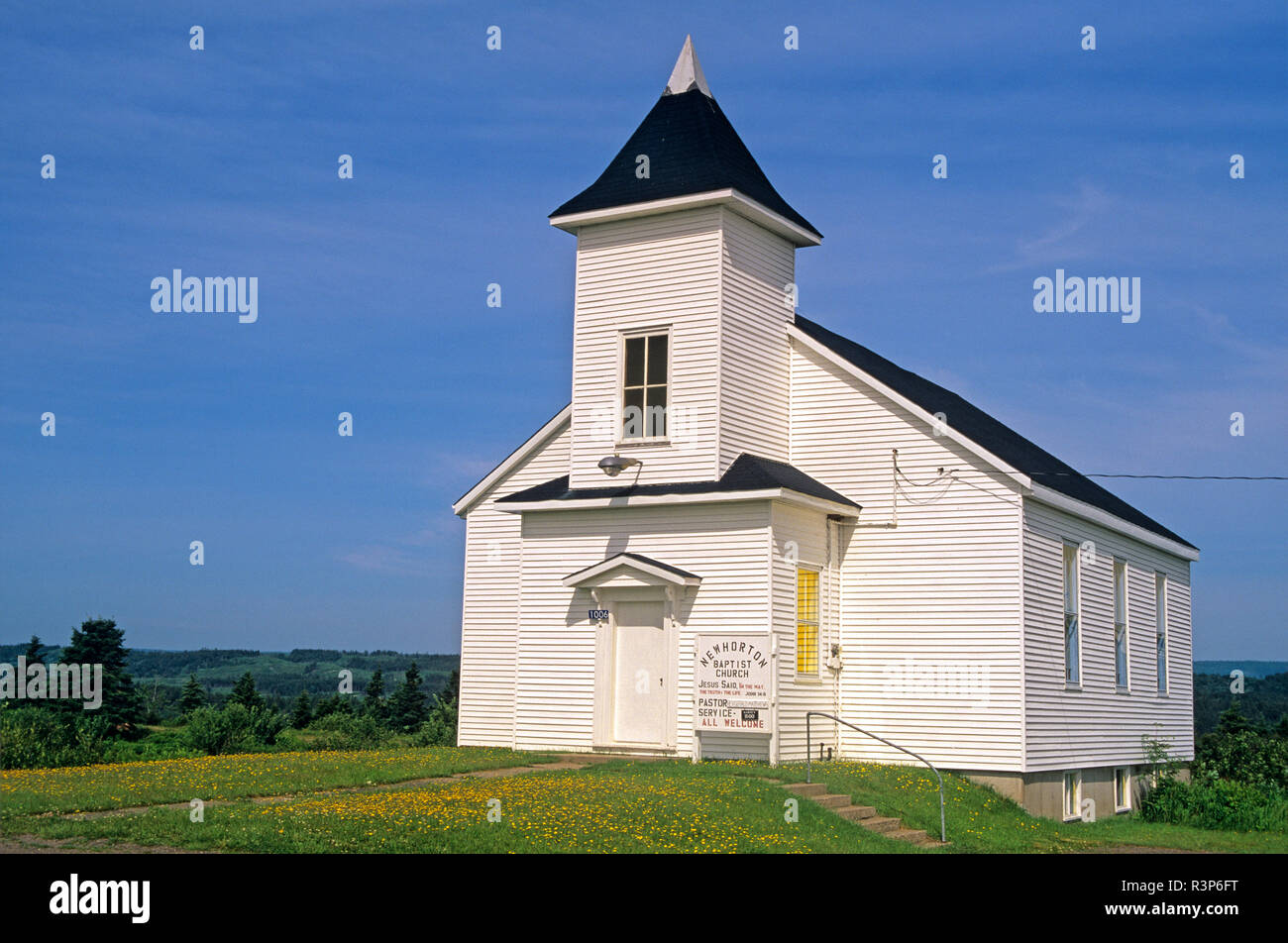 Canada, New Brunswick, New Horton. L'Église baptiste New Horton. Banque D'Images