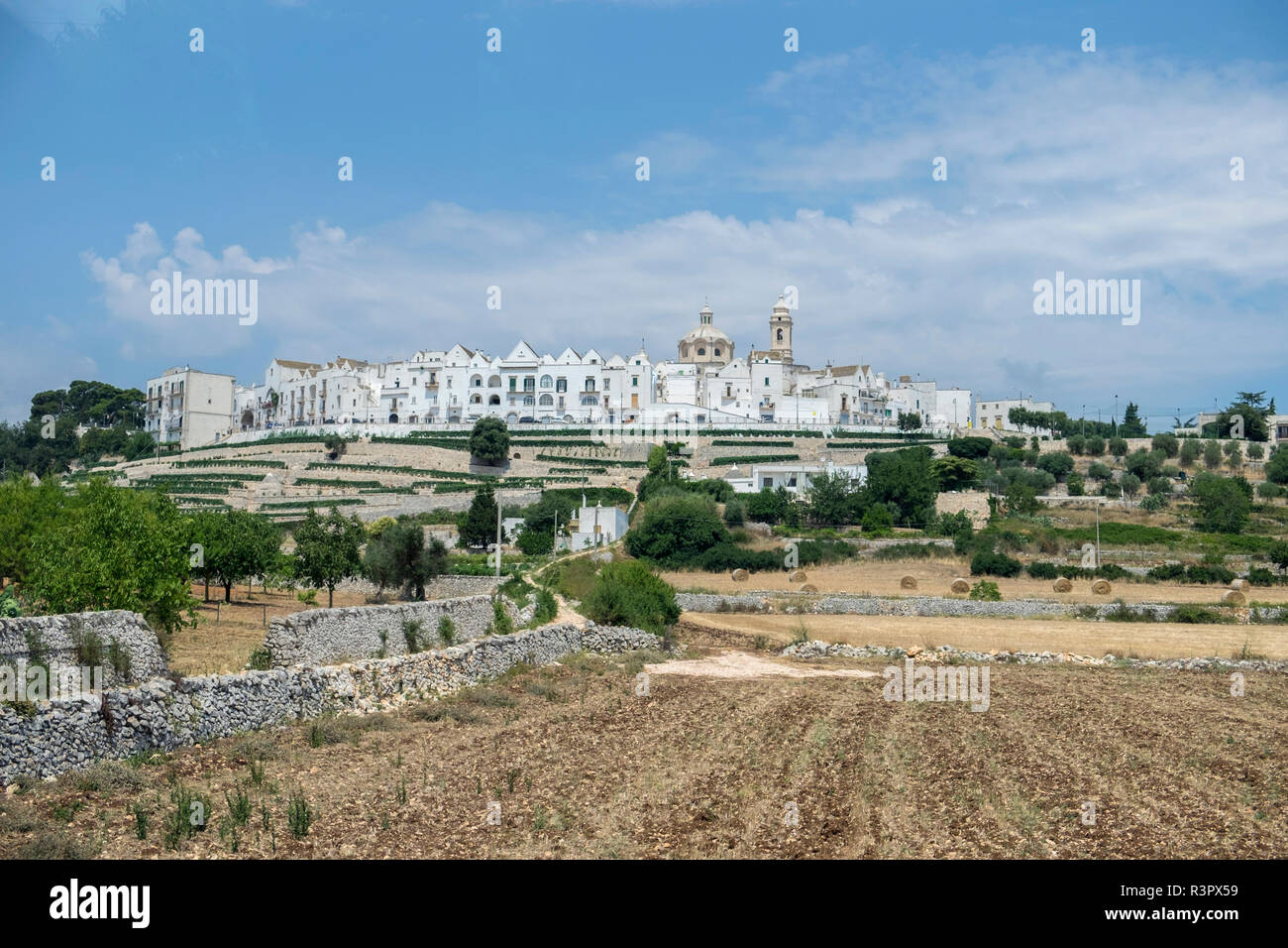 Voir d'Locorotundo, Italie Banque D'Images