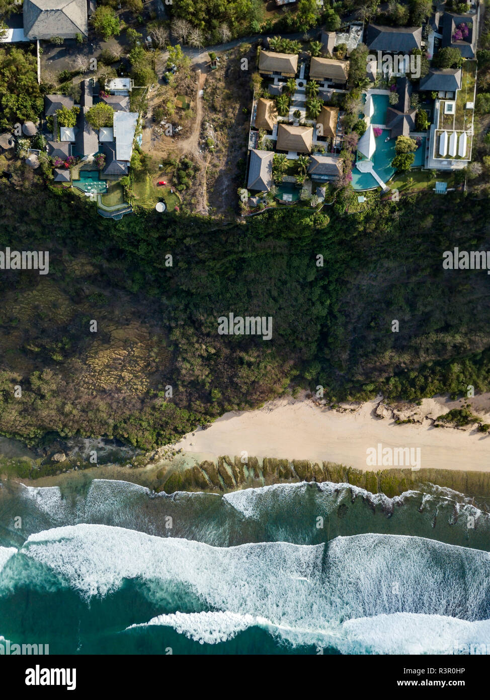 L'INDONÉSIE, Bali, vue aérienne de la plage Nyang Nyang Banque D'Images