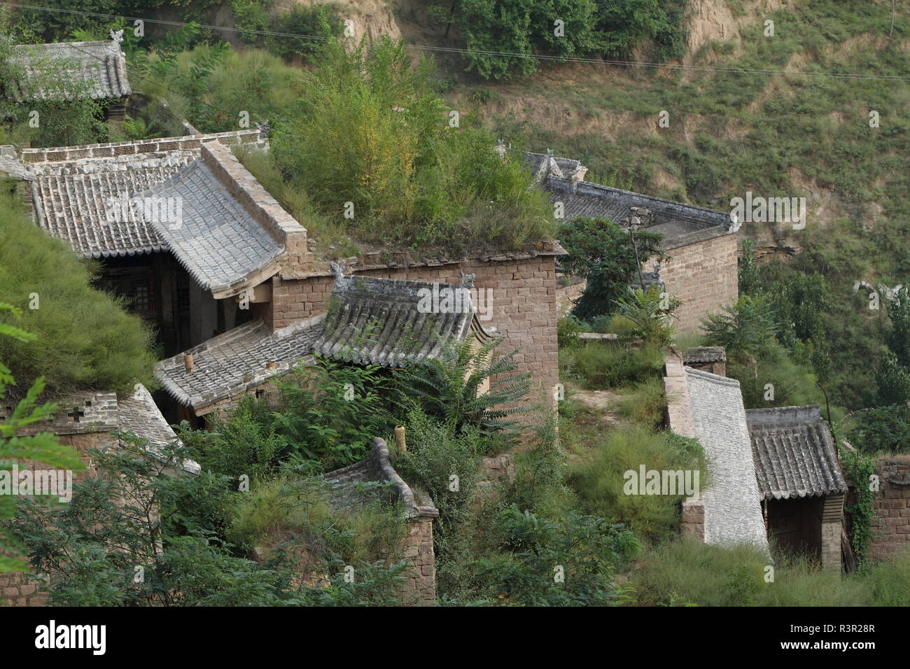 La montagne et village de lijiashan en Chine Banque D'Images