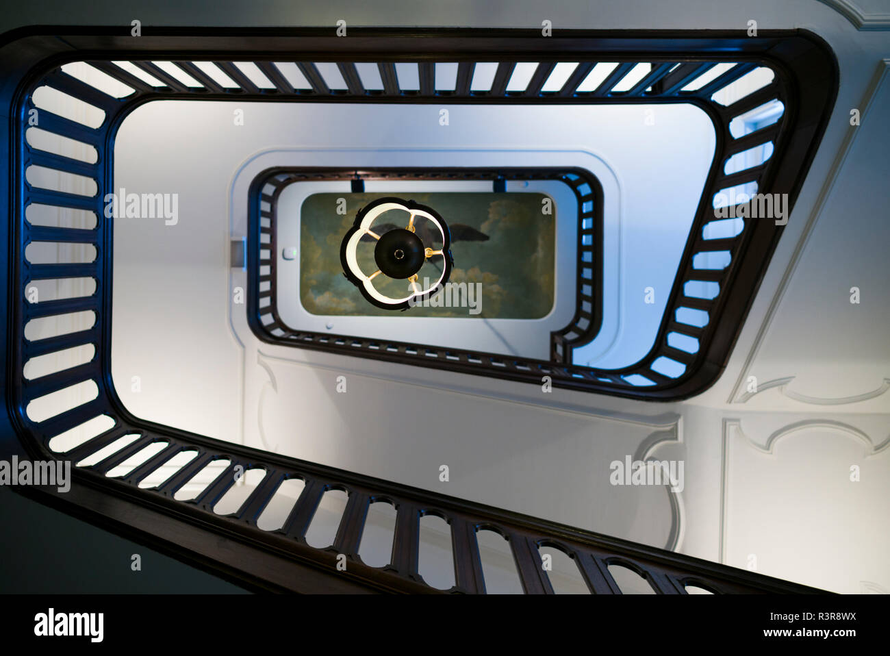 Belgique, Anvers. Plantin-Moretus musée, musée de la première imprimerie industrielle, escaliers Banque D'Images