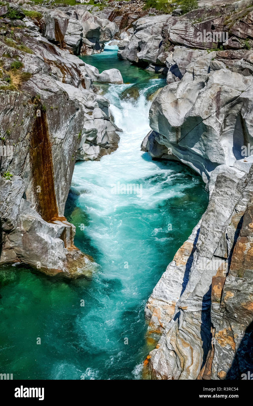La Suisse, la vallée de Verzasca, Tessin Banque D'Images