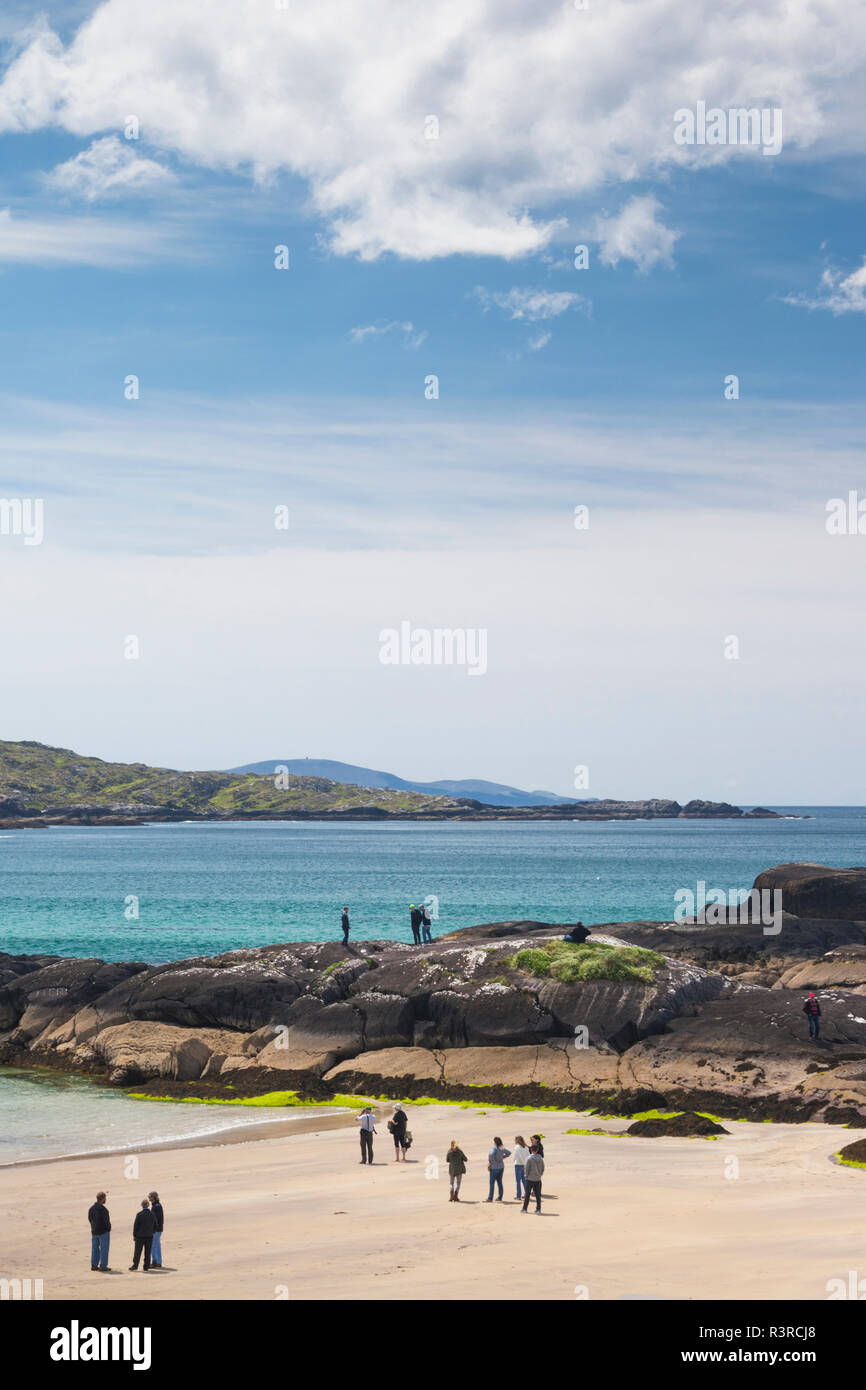 L'Irlande, le comté de Kerry, l'Anneau du Kerry, Catherdaniel, Parc historique national de Derrynane, plage de Derrynane Banque D'Images