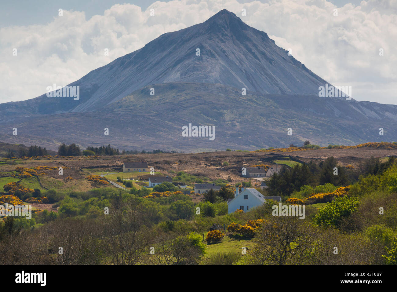 L'Irlande, comté de Donegal, Dunfanaghy, paysage par Muckish Mountain Banque D'Images