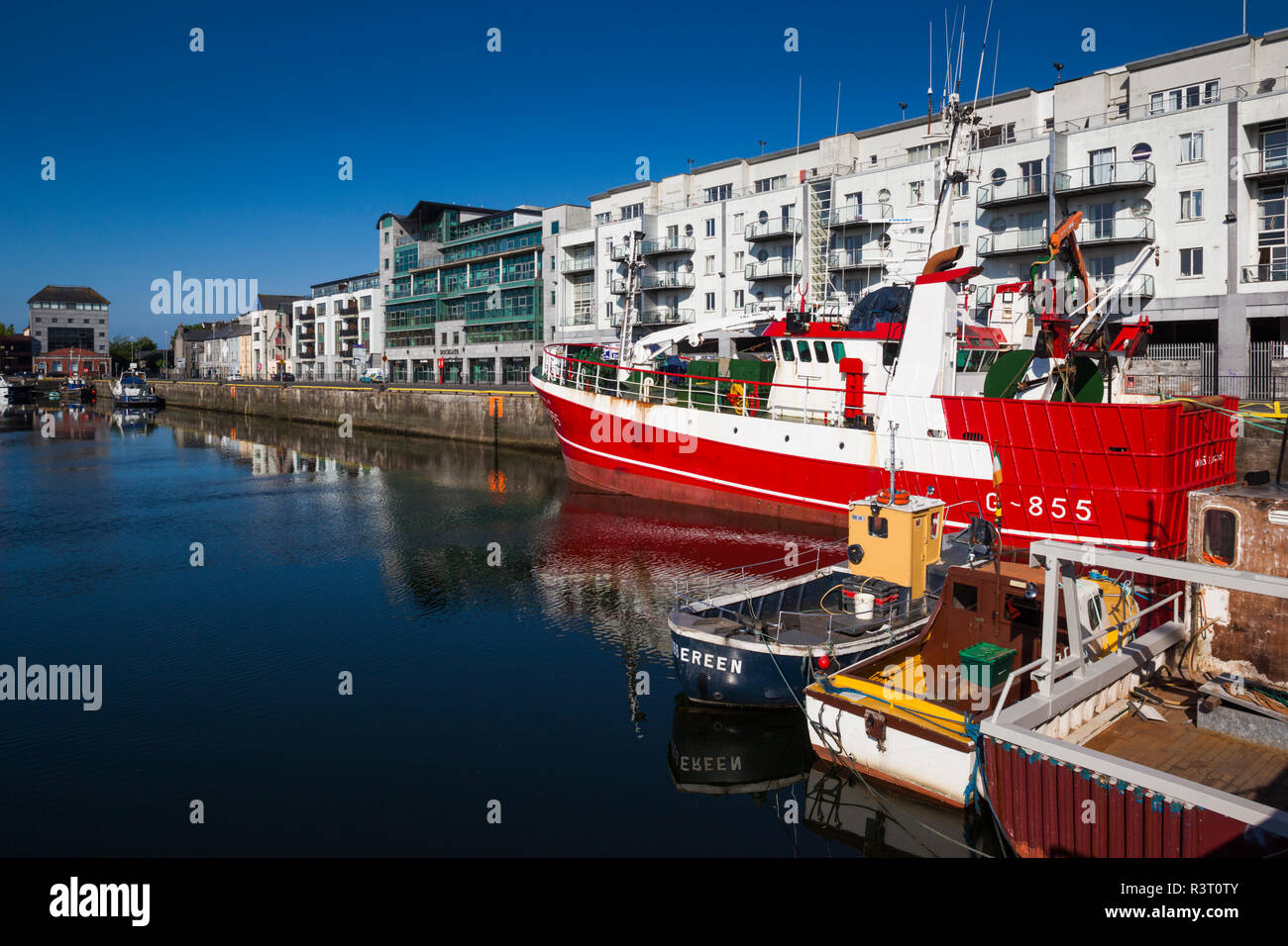 L'Irlande, dans le comté de Galway, Galway City, quais commerciaux Banque D'Images