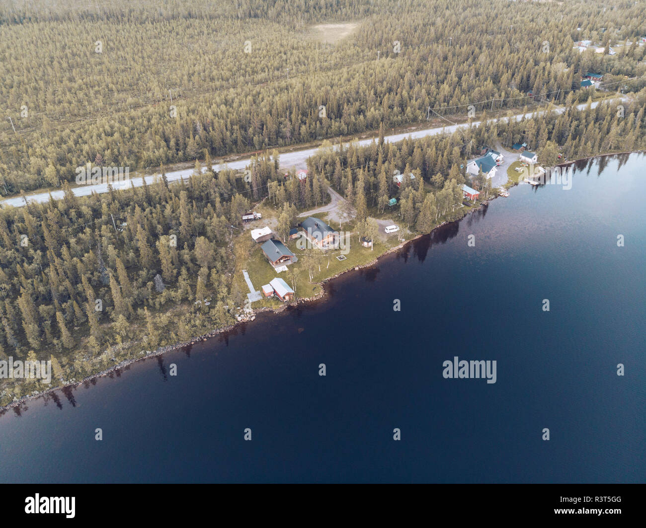 La Suède, Kiruna, vue aérienne Banque D'Images