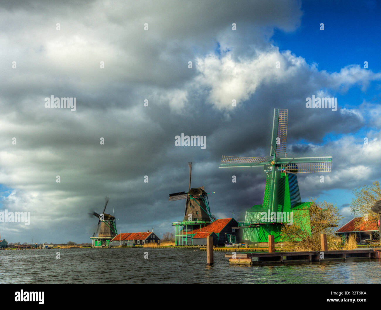 Pays-bas, Zaandam, scènes de Zaanse Schans Museum. Zaandam Banque D'Images