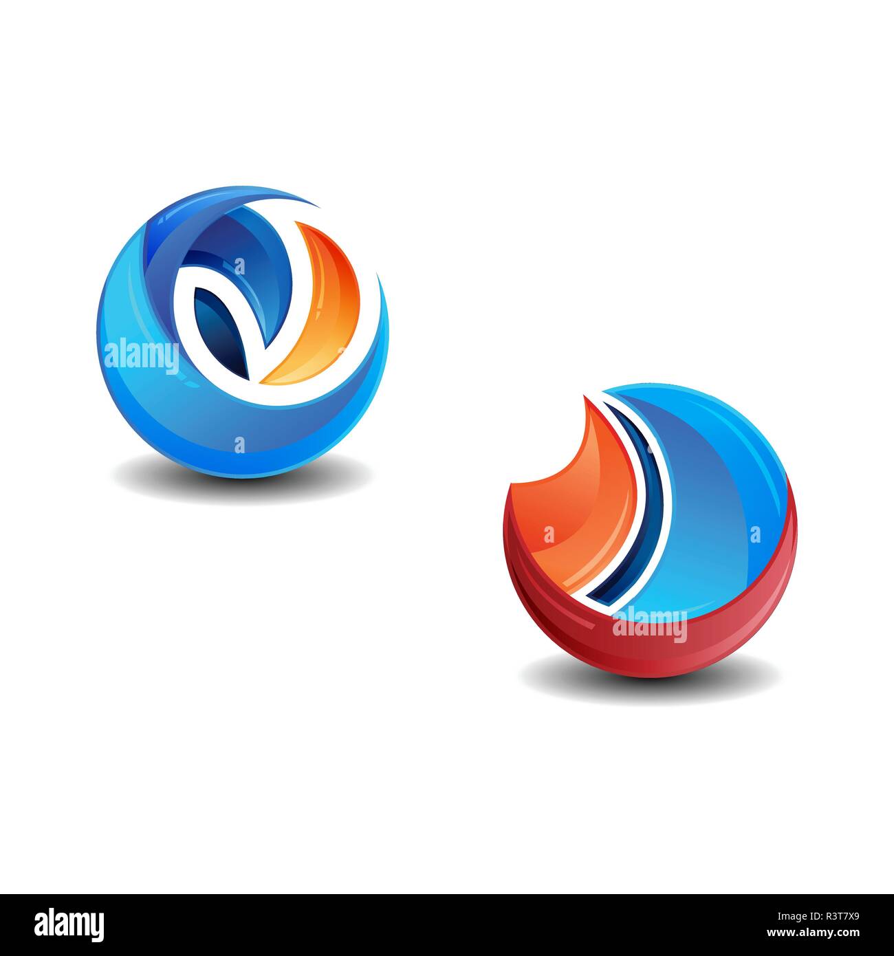 Cercle vecteur conception de logo sonnerie. Logo cercle abstrait modèle. Anneau rond cercle et boucle infini, symbole, icône de la technologie logo Circle line. Company Illustration de Vecteur
