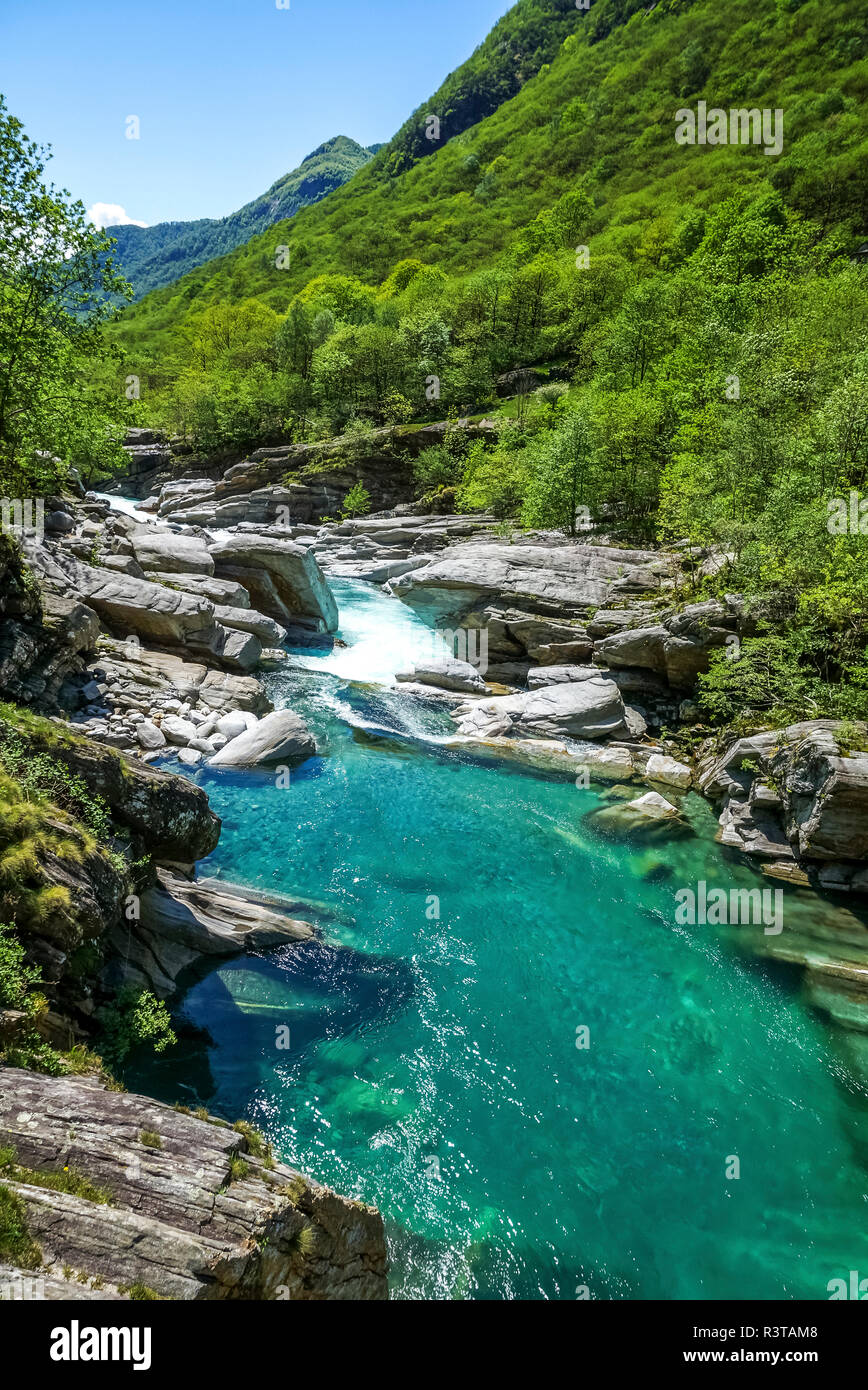 La Suisse, la vallée de Verzasca, Tessin Banque D'Images