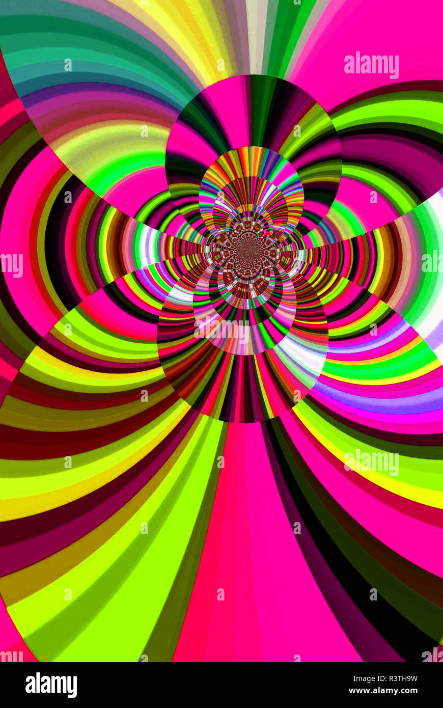 Dégradé de couleurs unique rempli d'image fractale. Banque D'Images