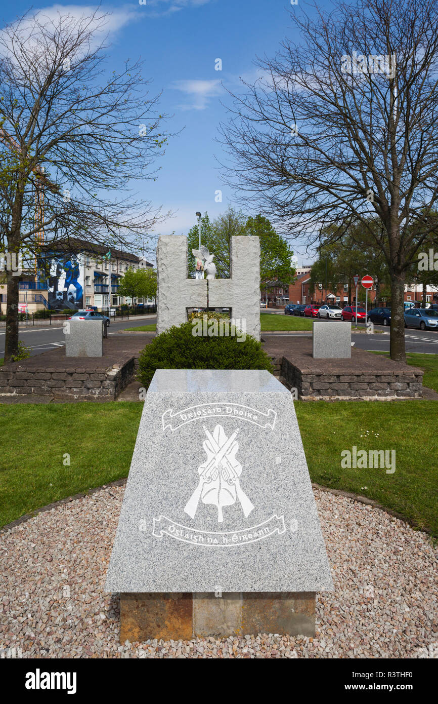 Royaume-uni, Irlande du Nord, le comté de Londonderry, Derry, Bogside, Bloody Sunday Memorial à tir de masse de manifestants Républicains en 1972 Banque D'Images