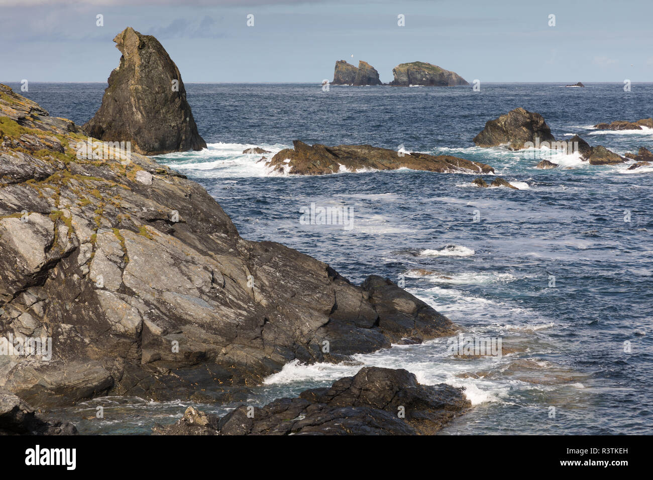Paysage de Fethaland, Mainland, Shetland, UK Banque D'Images