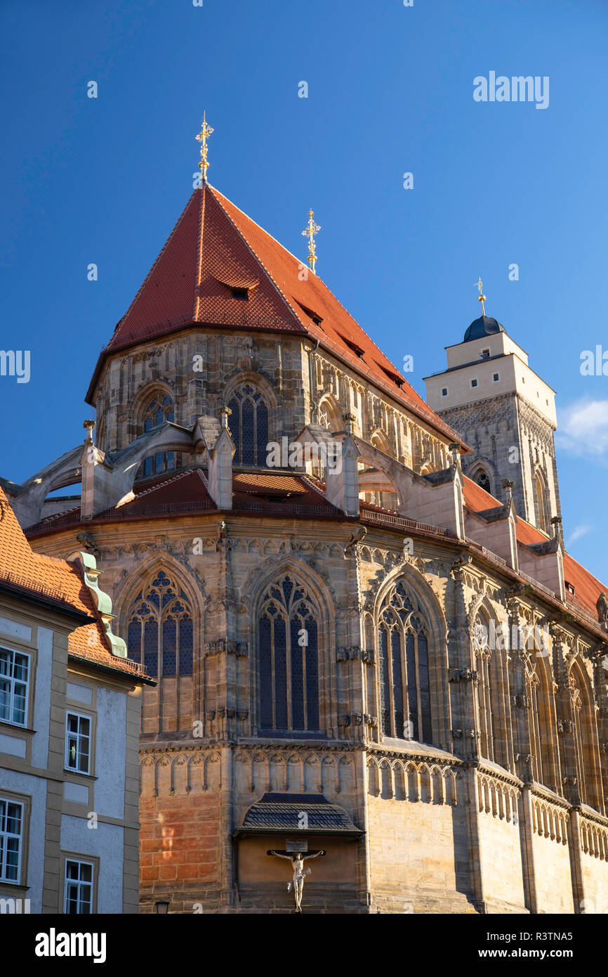 Obere Pfarre Église, Bamberg (Site du patrimoine mondial de l'UNESCO), Bavière, Allemagne Banque D'Images