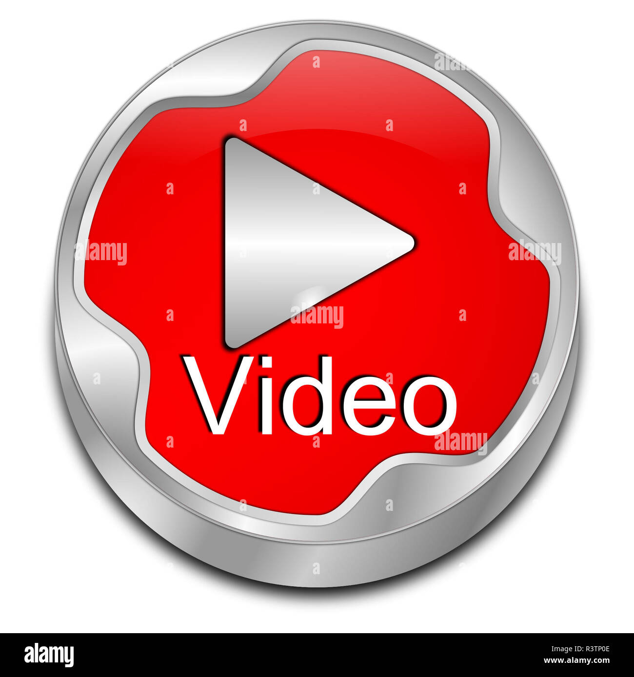 Bouton Play video Banque D'Images