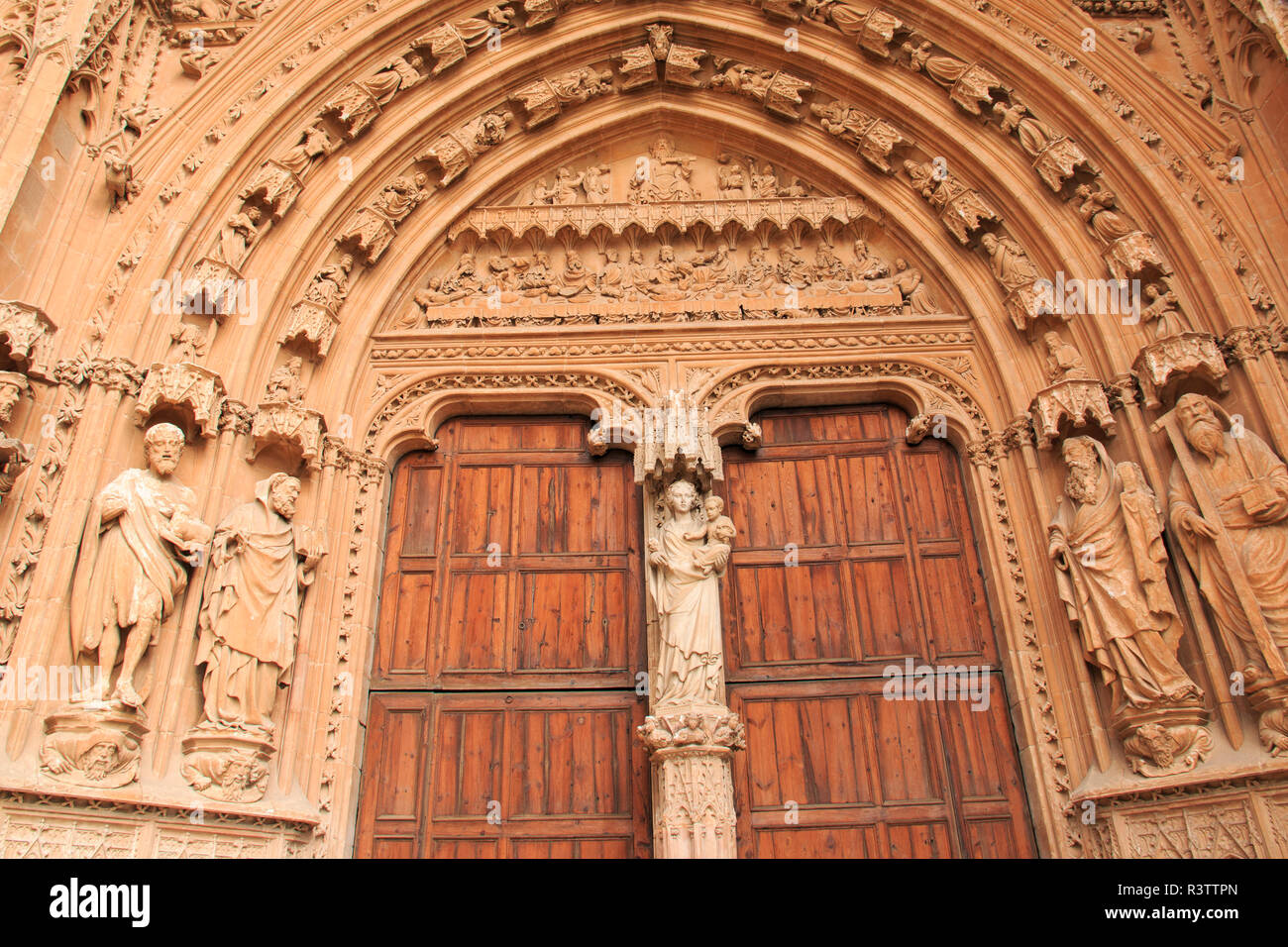 L'Espagne, Îles Baléares, Majorque, Palma de Majorque. La Seu, la cathédrale de Majorque. Banque D'Images